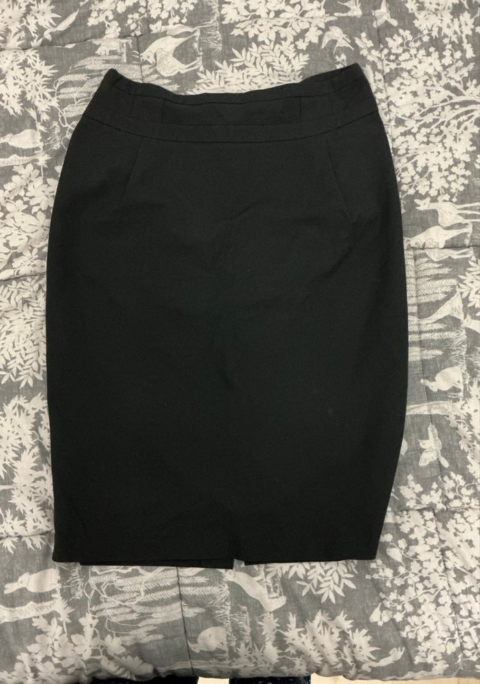 Siyah Midi Kalem Etek Fermuarlı - Görsel 2