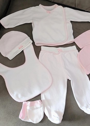 Hellobaby Pembe Bebek Kız Kıyafet Seti 9 parça 2 li takım - Görsel 5