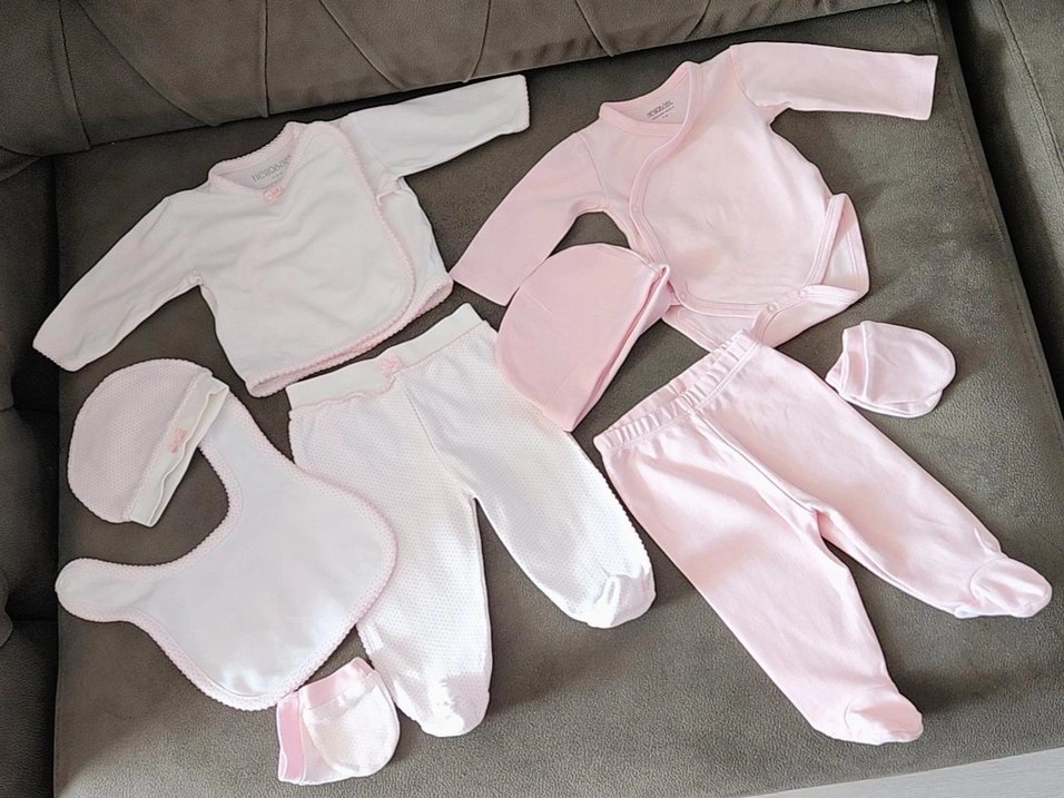 Hellobaby Pembe Bebek Kız Kıyafet Seti 9 parça 2 li takım - Görsel 4