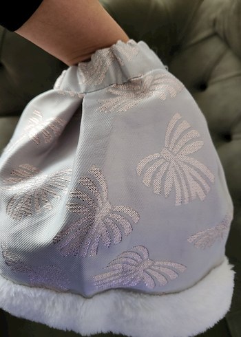 Panço marka Gri Nakışlı Kürklü Kız Çocuk Etek - Görsel 3