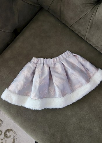 Panço marka Gri Nakışlı Kürklü Kız Çocuk Etek - Görsel 2