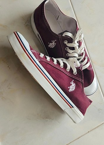 Bordo U.S. Polo Casual Erkek Sneaker - Görsel 3