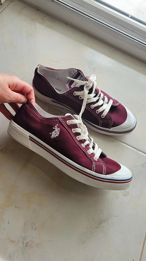 Bordo U.S. Polo Casual Erkek Sneaker - Görsel 4
