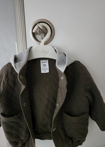 Carter's kapşonlu erkek bebek ceket 3 aylık - Görsel 6