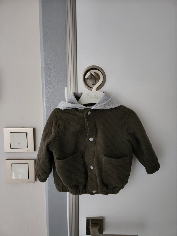 Carter's kapşonlu erkek bebek ceket 3 aylık - Görsel 3
