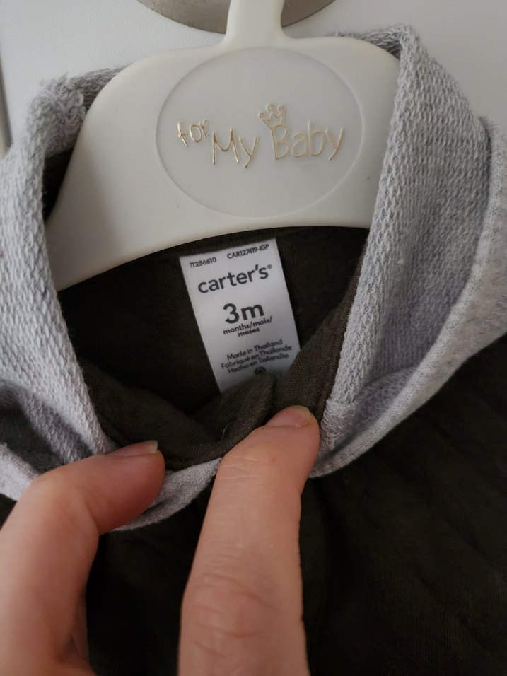 Carter's kapşonlu erkek bebek ceket 3 aylık - Görsel 4