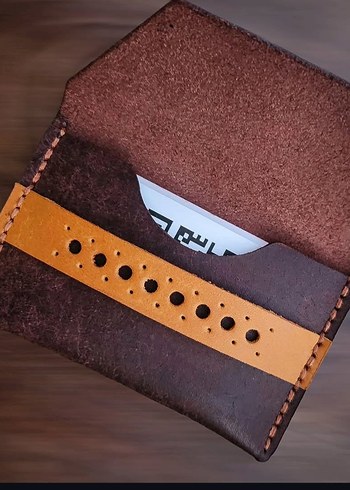 El yapımı İtalyan Pueblo Deri Minimal Kartlık - Görsel 2