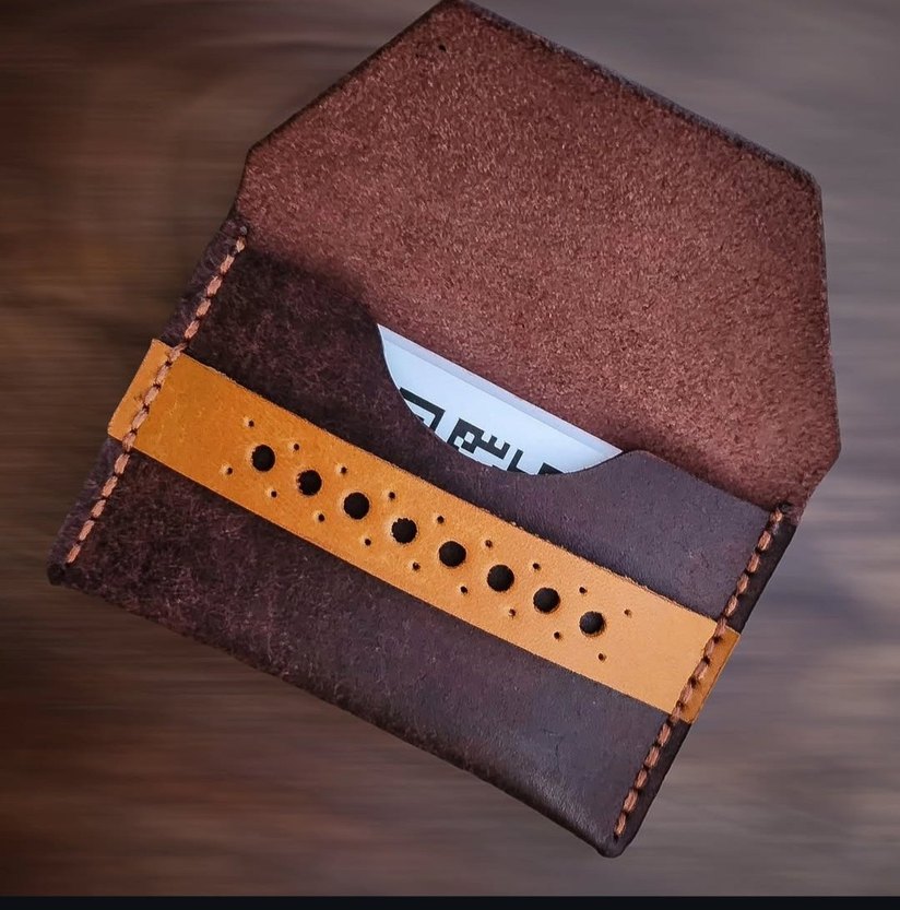 El yapımı İtalyan Pueblo Deri Minimal Kartlık - Görsel 2