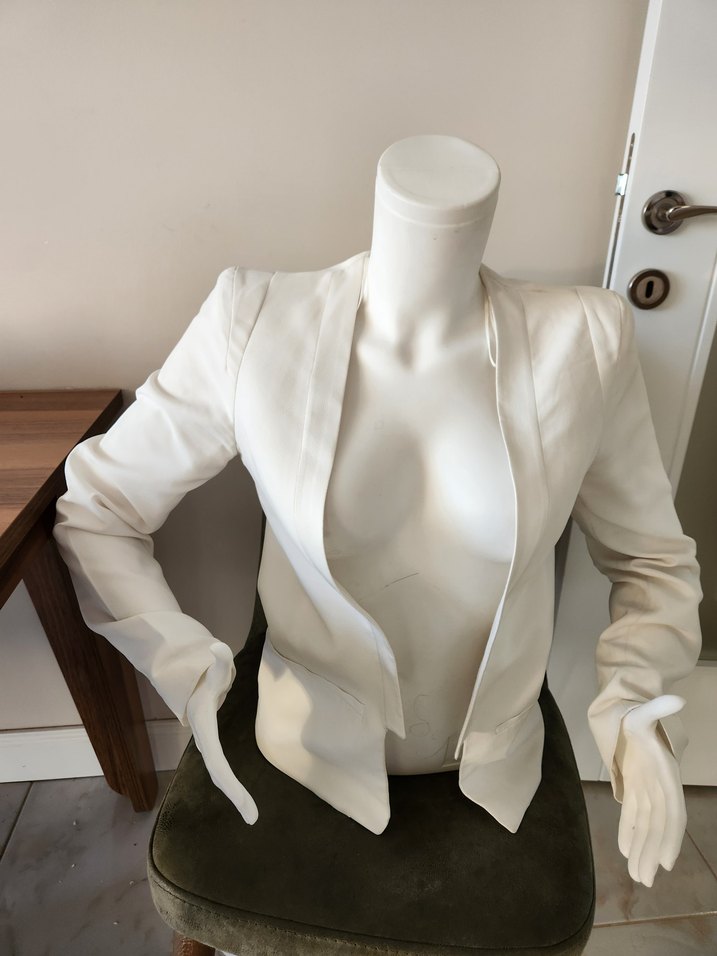 Mango Beyaz Kadın Uzun Kollu Ceket 36 beden - Görsel 4