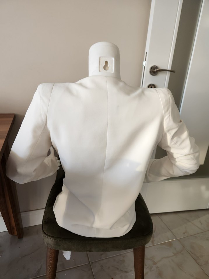 Mango Beyaz Kadın Uzun Kollu Ceket 36 beden - Görsel 5