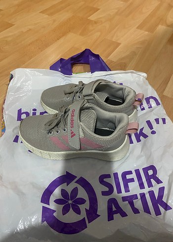 Kız Çocuk Gri Adidas Spor ayakkabı - Görsel 2