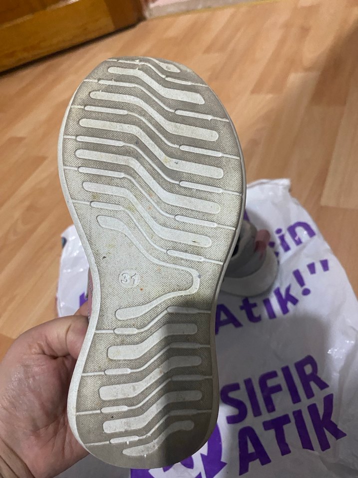 Kız Çocuk Gri Adidas Spor ayakkabı - Görsel 3