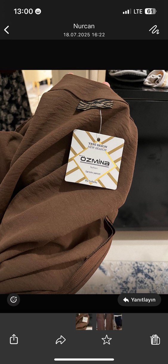 Kahverengi Uzun Salaş Kadın ferace - Görsel 3