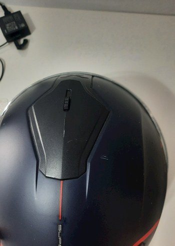 NEXX SX.100 Koyu Mavi Baskılı Bağlamalı Kapali Motosiklet Kaskı - Görsel 9