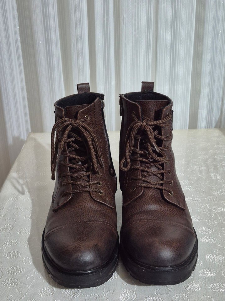 Kahverengi Erkek Deri Bağcıklı Bot - Görsel 2