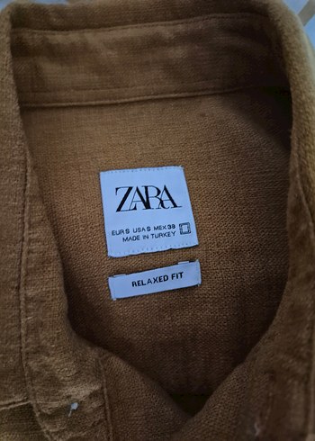 Turuncu, Düğmeli Kısa Kollu Erkek Gömlek - Görsel 3