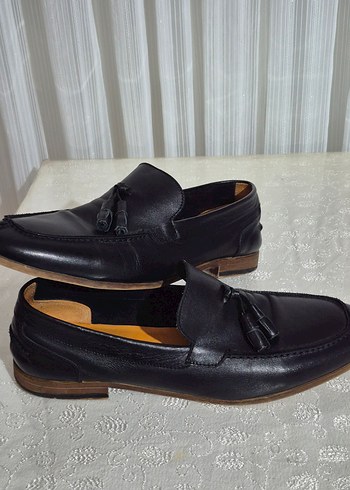 Siyah %100 Deri Erkek Klasik Püsküllü Ayakkabı - Görsel 3