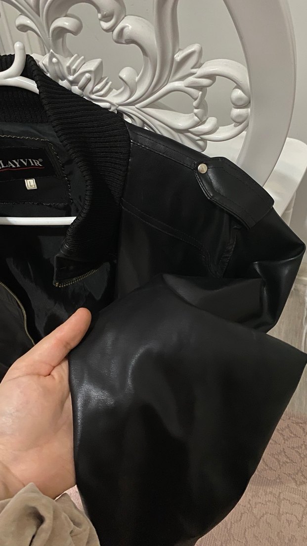 Siyah Fermuarlı Kadın Deri Ceket - Görsel 4