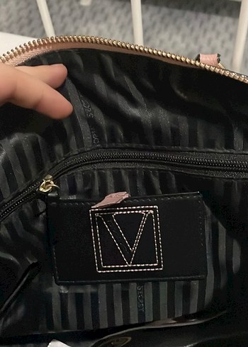 Victoria Secret Pembe Zincir Detaylı Deri Kadın Çanta - Görsel 2