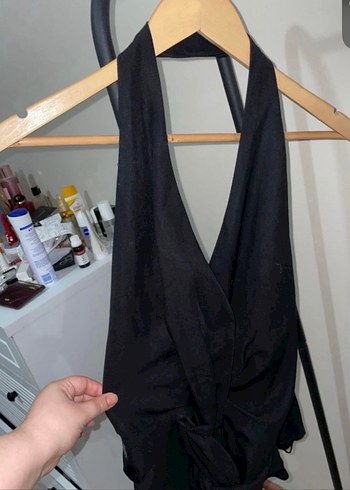 Zara Siyah Keten Halter Yelek - Görsel 3