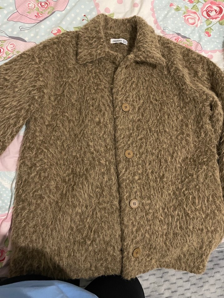 Haki renk Kürklü Mini Boğazlı Kadın Kaban - Görsel 2