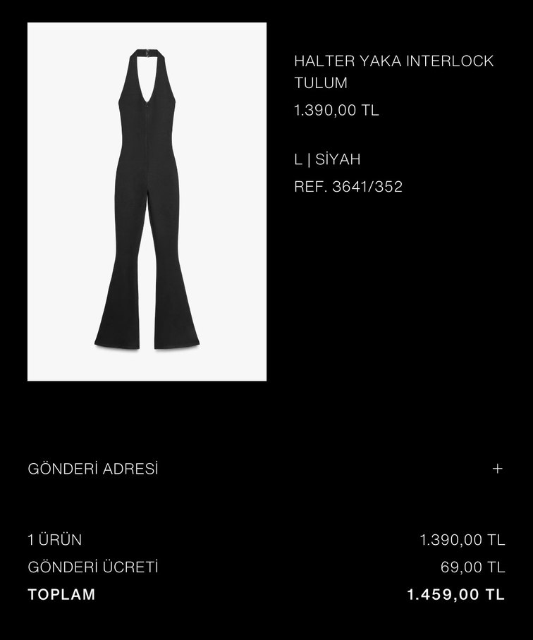 Kadın Siyah Uzun Triko Tulum - Görsel 3