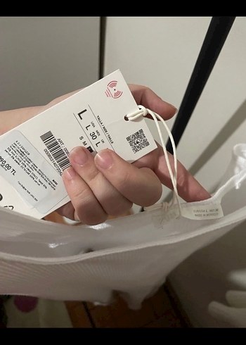 Kolsuz Beyaz Mini Keten Elbise - Görsel 4