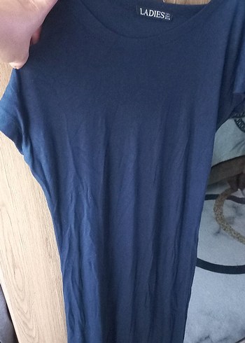 Lacivert elbise - Görsel 4