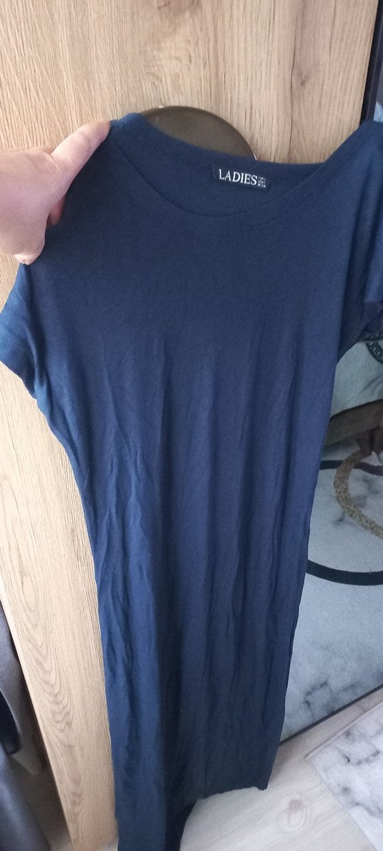 Lacivert elbise - Görsel 4