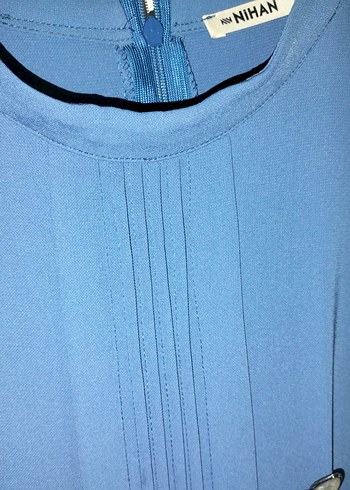 Düğmeli Uzun Kollu Bej Kadın Tunik - Görsel 7