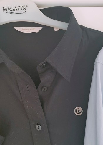 Düğmeli, Uzun Kollu Kadın Gömlek - Görsel 4