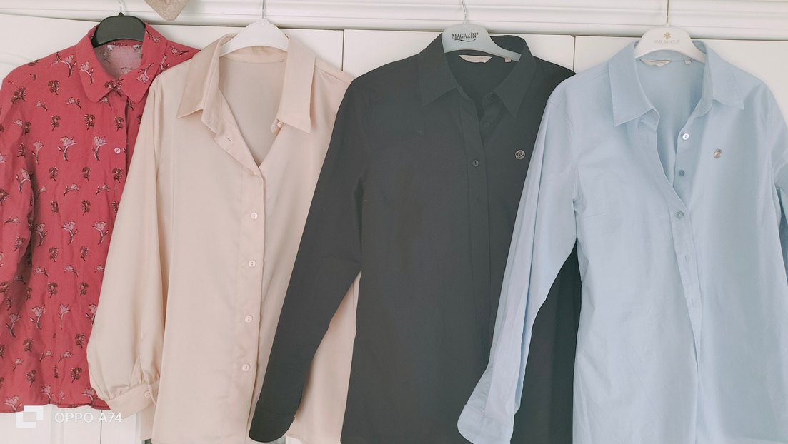 Düğmeli, Uzun Kollu Kadın Gömlek - Görsel 3