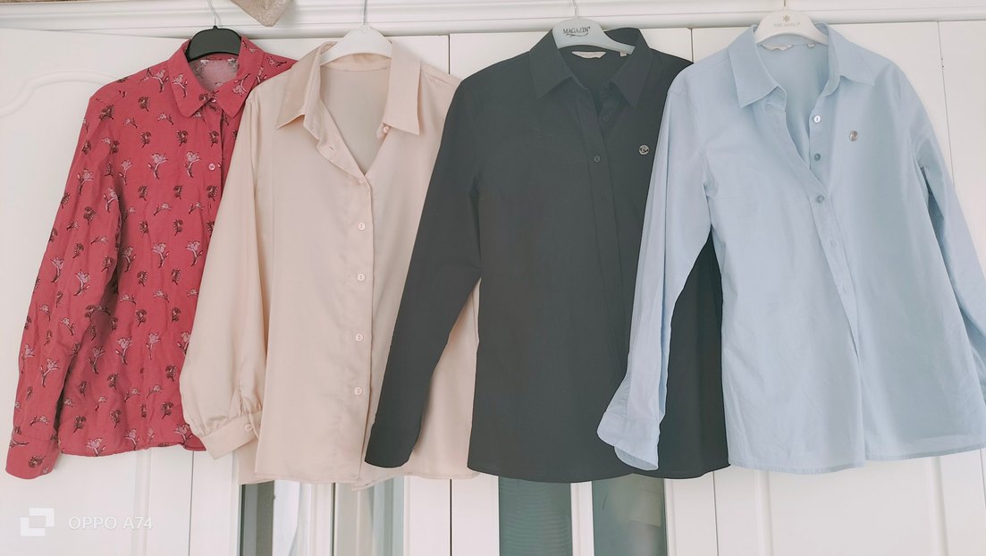 Düğmeli, Uzun Kollu Kadın Gömlek - Görsel 2