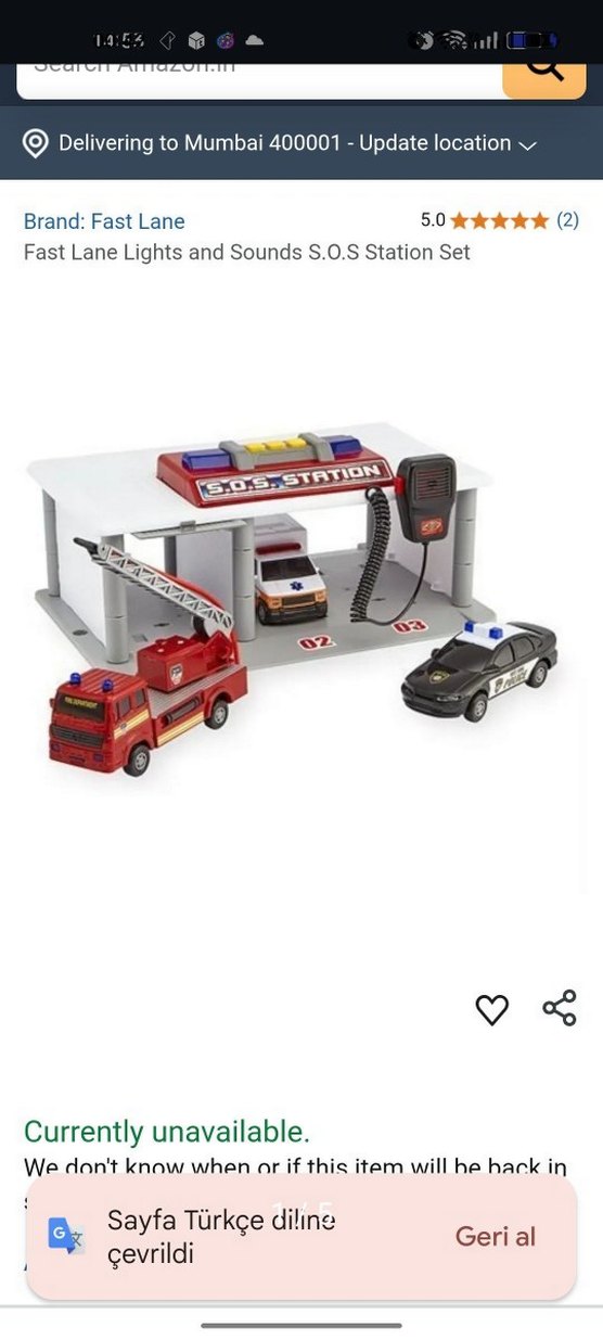 SOS İstasyonu Oyuncak Araba Seti - Görsel 5