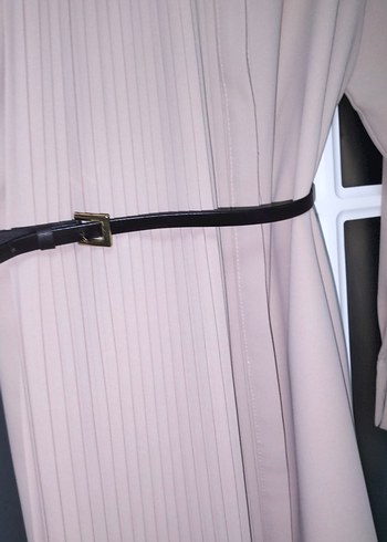 Bej Uzun Kollu Tunik Kemerli - Görsel 4