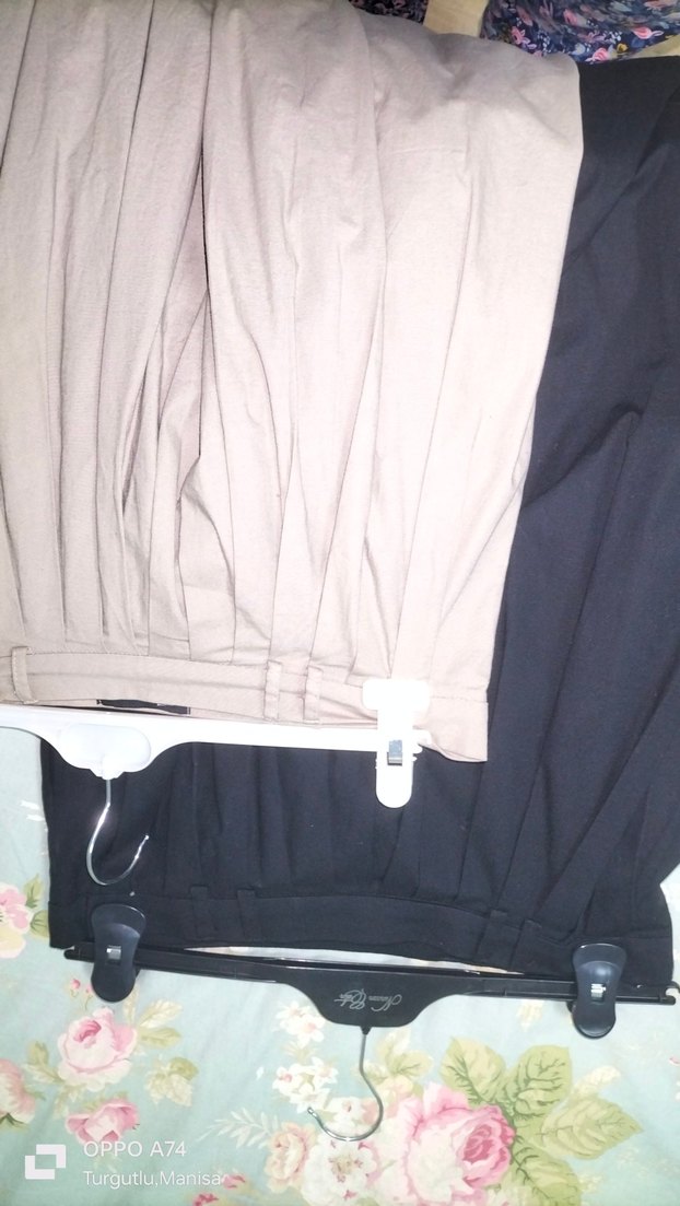 Kadın Bej Pilili Pamuklu Etek - Görsel 4