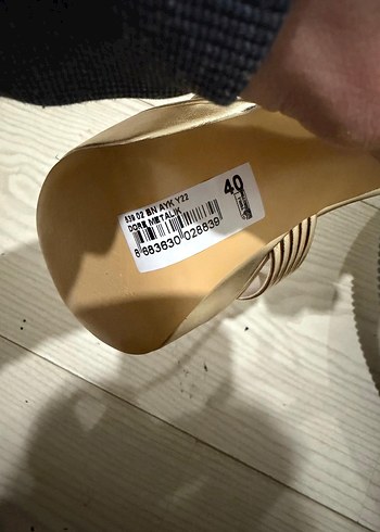 Altın Renkli Platform Topuklu Kadın Abiye Ayakkabı - Görsel 6