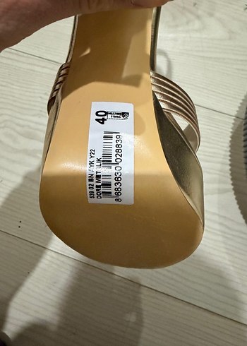 Altın Renkli Platform Topuklu Kadın Abiye Ayakkabı - Görsel 7