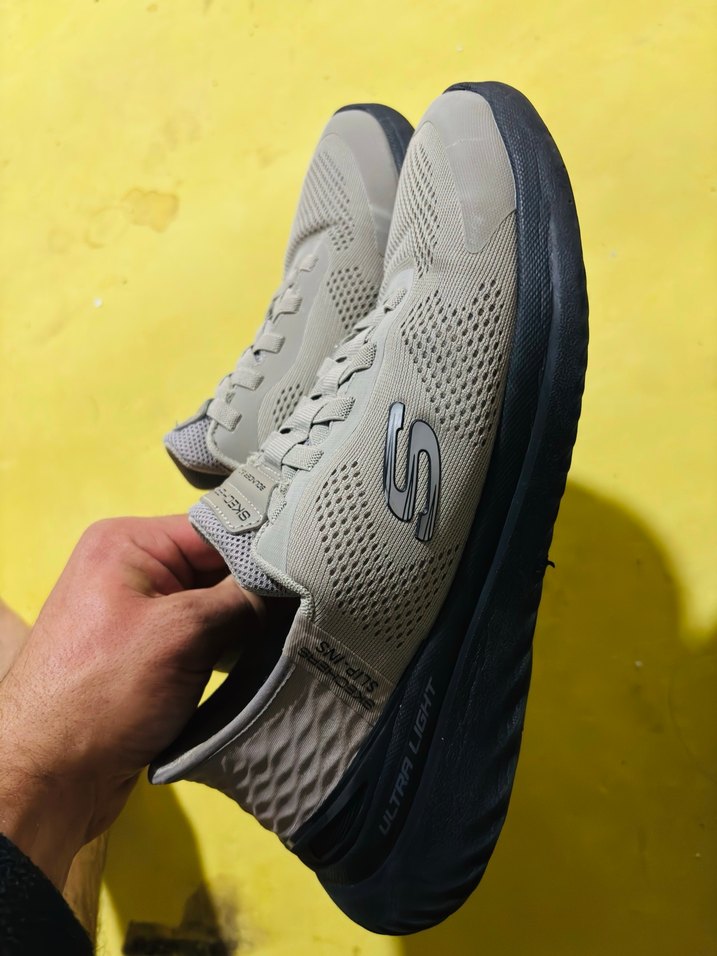 Skechers Bej Bağcıklı Erkek Spor Ayakkabı - Görsel 4