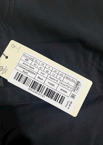 Düğmeli Siyah Likralı Dar Paça Kadın Pantolon - Görsel 2