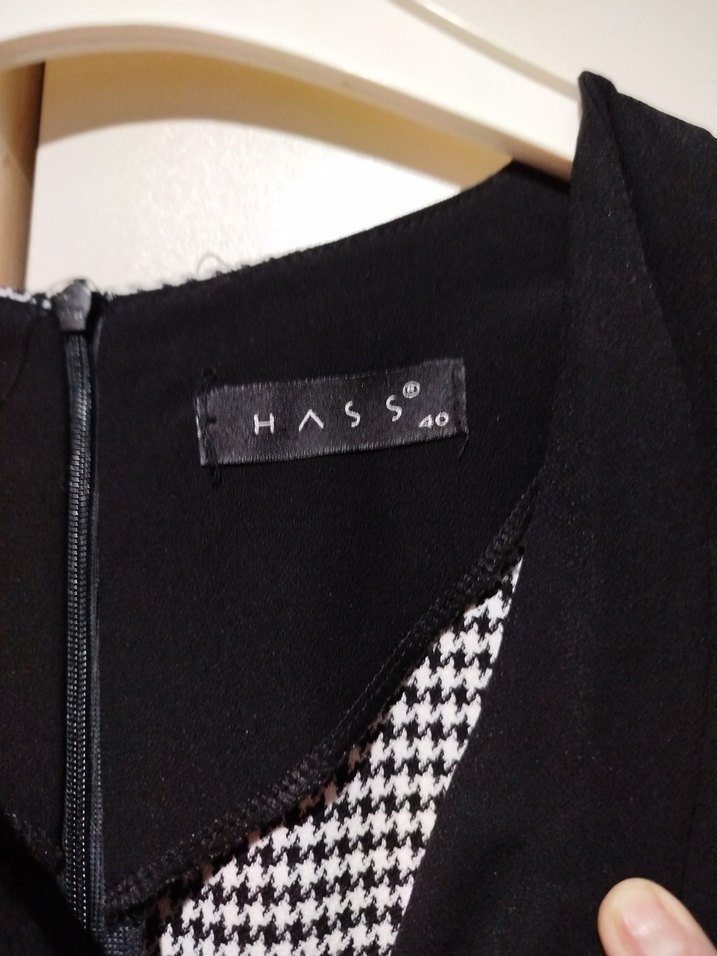 Kemer Detaylı Uzun Siyah Gri Kadın elbise - Görsel 4