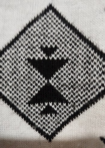 Bohem Desenli Siyah Uzun Kollu Triko Kazak - Görsel 11