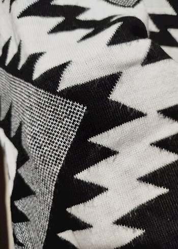 Bohem Desenli Siyah Uzun Kollu Triko Kazak - Görsel 3