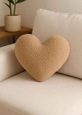 Pembe Kalp Şekilli Çocuk Yastığı - Görsel 3