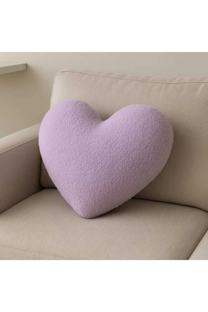 Pembe Kalp Şekilli Çocuk Yastığı - Görsel 4