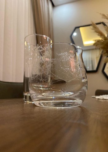 Beyaz Desenli İki Parça Cam Bardak Seti Karaca marka 24 adet - Görsel 2