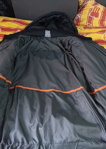 Kapüşonlu Koyu Gri Erkek Mont - Görsel 5