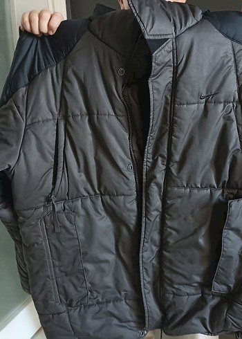 Kapüşonlu Koyu Gri Erkek Mont - Görsel 2