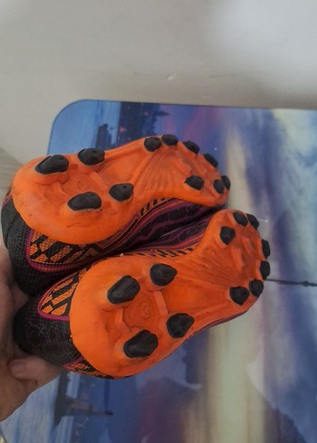 Turuncu Yılan Desenli Erkek Futbol Ayakkabısı - Görsel 2