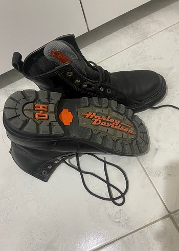 Erkek Siyah Deri Biker Botlar - Görsel 4